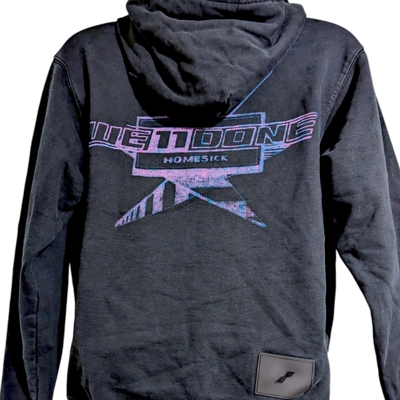 WE11DONE Men's HOODIE "Homesick" 2015 Size Large Distressed Vintage VTG Inspired - Picture 9 of 10
